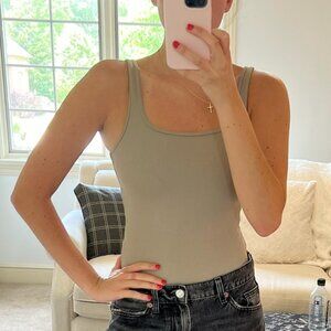 Abercrombie&Fitch (Soft AF Collection) Ribbed Bodysuit in Toupe